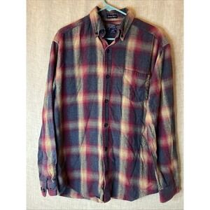 Northern Expedition Limited 100% Cotton Flannel Men's Size‎ M Button Down Shirt